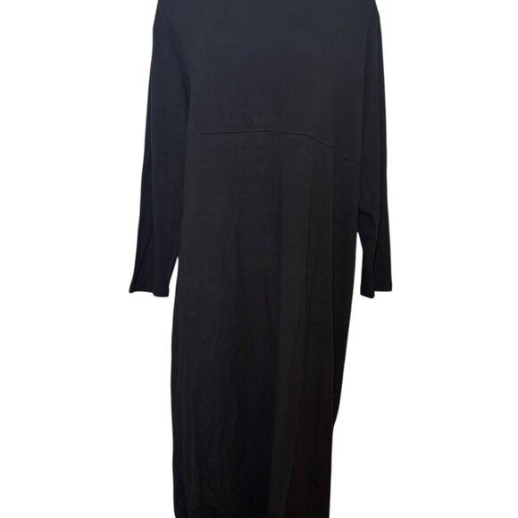 Women With Control Finespun Jersey Tummy Control Black Midi Dress 2XP NWT - Picture 5 of 7